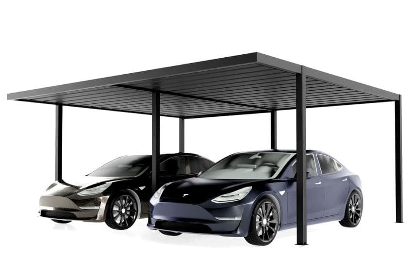 Carport. Två bilar, studio