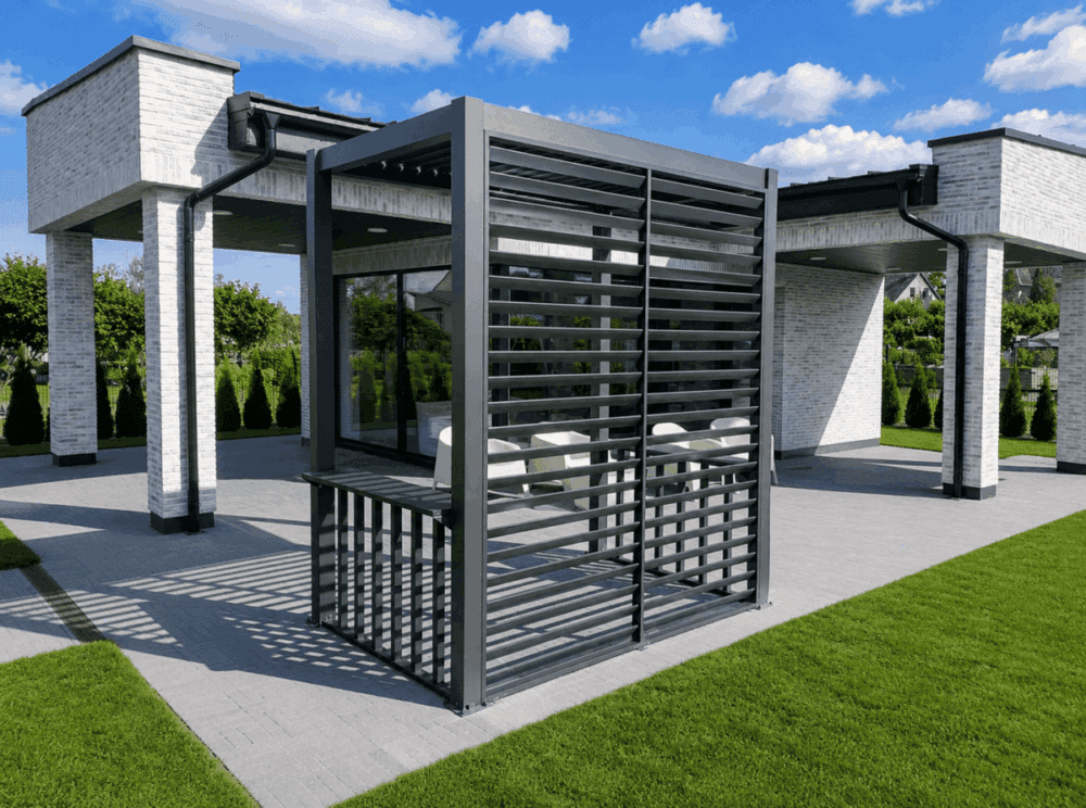 Grillpergola. Installerad