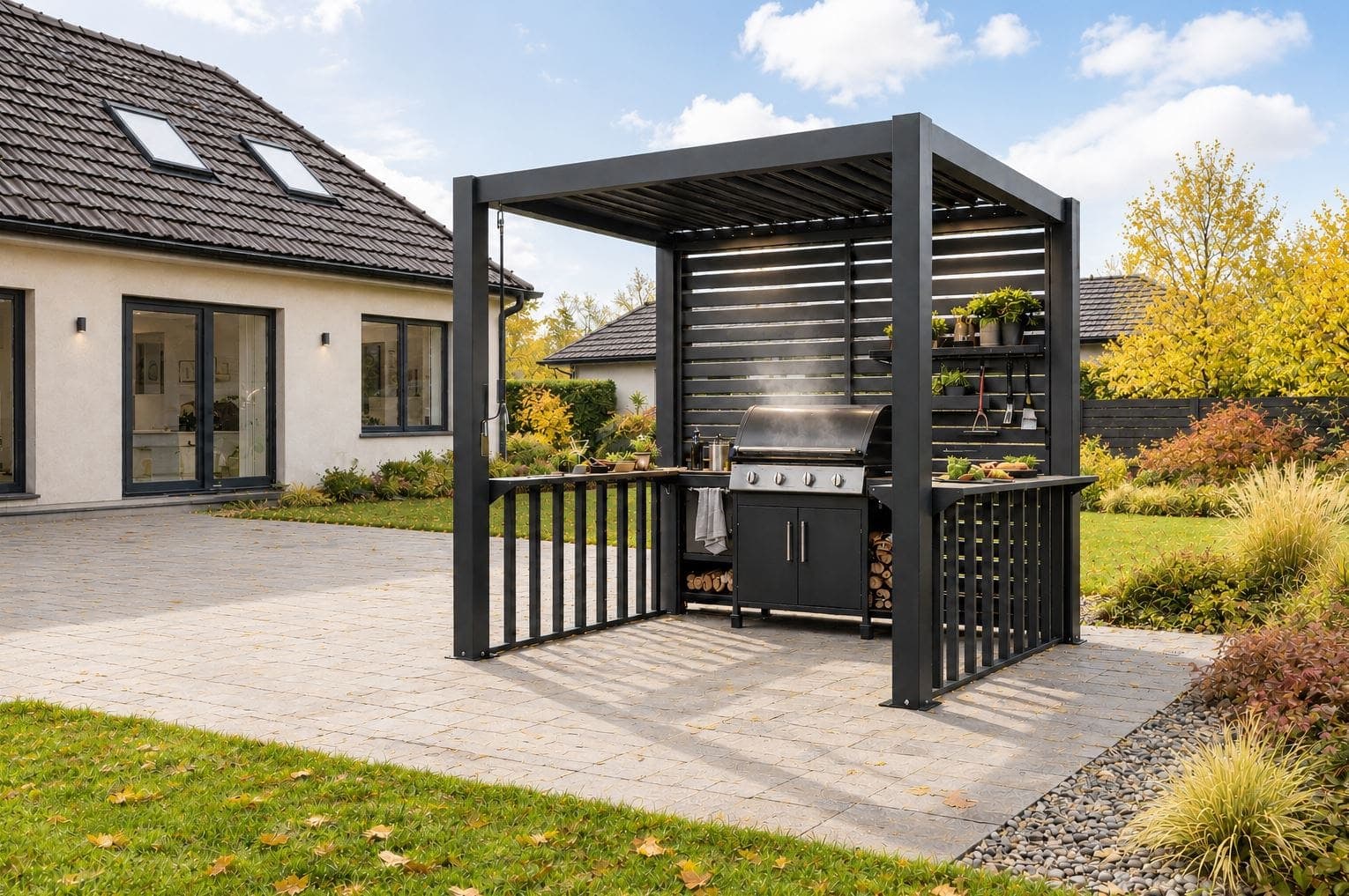 Grillpergola. Höst